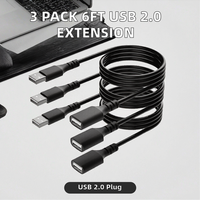 Câble d'extension USB (mâle/femelle) pour imprimante, clé USB, disque dur, contrôleur - Câble blindé tressé