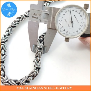 Collana di gioielli in acciaio inossidabile a catena pesante di <span class=keywords><strong>Design</strong></span> bizantino classico antico per uomo e donna - Product Image 6