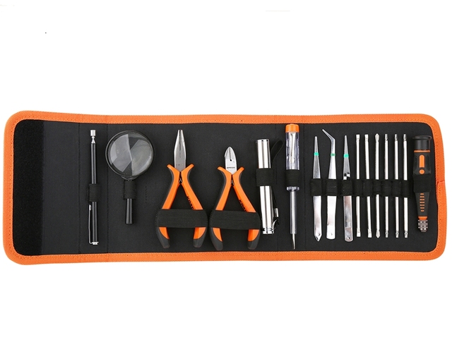 16pcs 16pcs Multi-functional Unlock Service Open Laptop Hand Mobile Repairing Cell Phone Repair Screwdriver Set Tool Bag