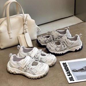 2026 Summer Women Hollow Mesh <b>Platform</b> Dad Shoes Velcro Height Increasing Breathable Sneakers - Product Image 4