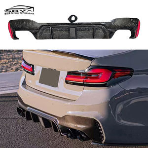 BMW <span class=keywords><strong>5</strong></span> 시리즈 G30 F90 F90 M5 용 LED 조명이있는 G30 F90 M5 스타일 단조 카본 리어 디퓨저 리어 범퍼 립 - Product Image 2