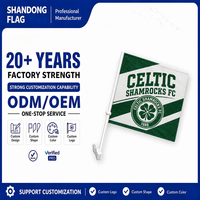 Drapeau de fenêtre de voiture personnalisé avec logo de club, mât en plastique, polyester durable et écologique, drapeau national, design personnalisé, événement sportif