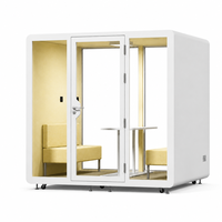 Cabines de bureau modulaires en acier amovibles avec isolation phonique pour réunions, centres commerciaux, hôpitaux et écoles