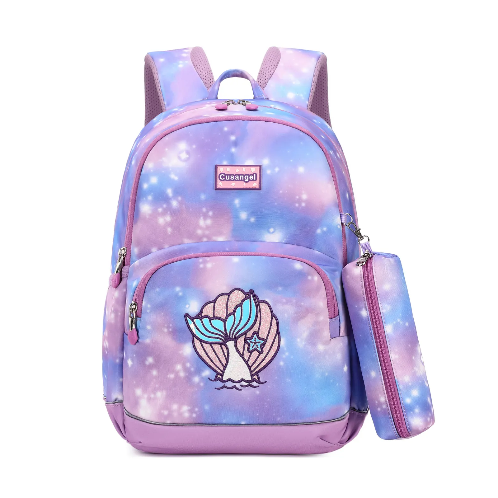 New Style Girl Cartoon Fishtail Schoolbags Lager Capacity Kids Backpack
