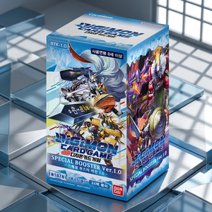การ์ดสะสมดิจิมอนเกาหลี TCG รุ่นพิเศษ เวอร์ชั่น 1.0 BTK-1.0 กล่อง 24 ซอง ซีล ของสะสม ระดับหายาก ขายส่ง - Product Image 3