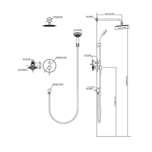 Ducha oculta de lujo montada en <span class=keywords><strong>la</strong></span> pared, grifo de baño de níquel, mezclador de ducha, sistema de lluvia - Product Image 3