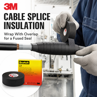 Ruban isolant adhésif sensible à la pression en caoutchouc EPDM simple face 3M 23 pour l'épissure de câbles électriques