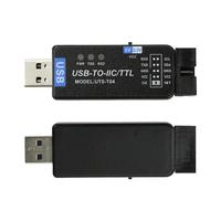 Módulo de comunicación USB a IC2 IIC/TTL, puerto serie UART 2 en 1, CH341G, programador de flash para puerto serie con 2 cables DuPont de 4 pines