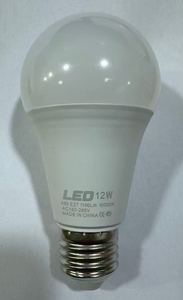Bombilla LED A60 de 12W, B22/E27, 1100Lm, 6000K, Blanco Frío, Cubierta de Plástico SMD, CA 150-265V, Certificación CE, Residencial, Hecho en China - Product Image 2