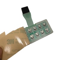Papan Tombol Membran Remote Control, Sakelar Sentuh Taktil, LED Backlit, Pemasangan PCB, Perekat 3M467, Warna Kustom Perak Tembaga