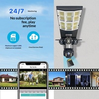 Cámara de Seguridad Solar IP66 ABS con 4G LTE y WiFi, 3 Lentes, para Exteriores, con Luz de Calle, Precio de Fábrica, Venta al Por Mayor B2B