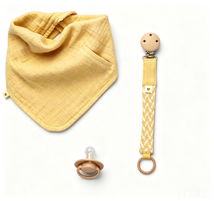 Ruban en coton coloré / Attache-tétine moderne et bavoir pour bébé et sucette pour bébé en promotion avec un design intéressant - Product Image 6