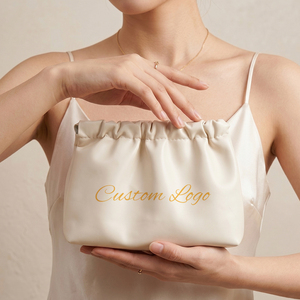 Sac de toilette en PU écologique grande capacité, logo personnalisable, sac à maquillage coloré pour femmes - Product Image 2