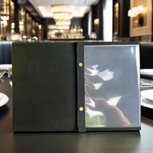 Folio de Menú Promocional de Cuero Genuino A5, Duradero, con Logotipo Grabado, Encuadernación con Tornillos, para Restaurantes y Eventos - Product Image 2