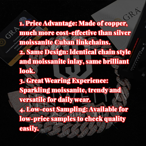 Messing 18MM Dreireihige VVS Moissanit Cuban Link Kette Iced Out Hip Hop Halskette mit GRA-Zertifikat - Product Image 6