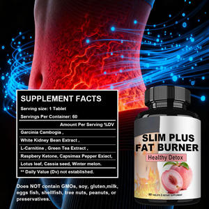 Compléments alimentaires OEM saveur pêche Garcinia Cambogia pour la perte de poids, 60 comprimés, vitamine B6, booster d'énergie, brûleur de <span class=keywords><strong>graisse</strong></span> abdominale, digestion, adulte - Product Image 5