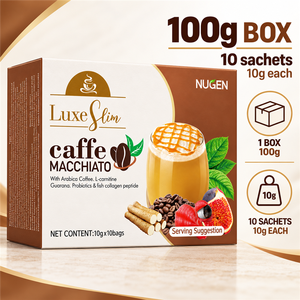 Miscela per <span class=keywords><strong>Caffè</strong></span> <span class=keywords><strong>Macchiato</strong></span> al Caramello 100g con Collagene e Probiotici, Etichetta Personalizzata - Product Image 3