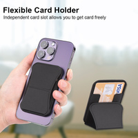 Porte-cartes magnétiques au design personnalisé simple en gros avec pochette de support Carte portefeuille en cuir PU pour iPhone 15/15Pro Max/14/14 Pro