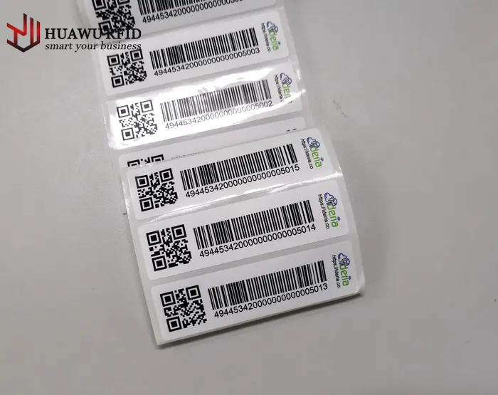 HUAWUカスタマイズ印刷ラベルステッカーEPCGEN2 ISO18000-6Cパッシブuhfrfidタグ