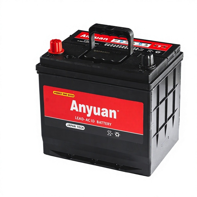 New Anyuan JIS 55D23 12V 55Ah 520CCA Maintenance Free Laser Printed Universal Fit Automotive Battery for Passenger Vehicles