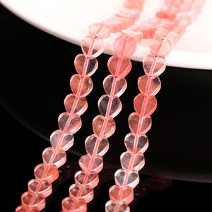 Jd Edelstenen Groothandel Hart Losse Kralen Edelsteen Synthetisch Goud Zandsteen Platte Hartvorm Voor Sieraden Maken - Product Image 2