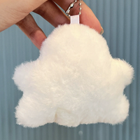Mini fantôme blanc d'Halloween mignon en peluche douce, personnalisable avec logo, porte-clés et accessoires pour sac à dos