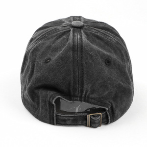 Washed Denim <b>Baseball</b> <b>Cap</b> With Heart Embroidery Unisex Casual Hat 100 Cotton - Product Image 4