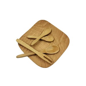 Wooden Coaster <b>Set</b> <b>Square</b> Shape Solid Color For Tea Cup Bowl Household Use - Product Image 1