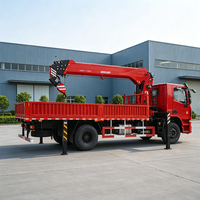 Grue mobile à bras droit JIUBANG 8T, hauteur de levage maximale de 18,5 m, système hydraulique pour utilisation en construction
