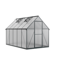 Feuille de toiture légère en polycarbonate Matériau transparent pour serre Assemblage facile pour abri de voiture extérieur avec cadre en métal