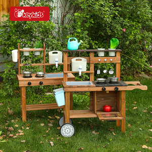 Kids <strong>Outdoor</strong> Play <strong>Mud</strong> <strong>Kitchen</strong> with Rolling Wheel W10C985 - Product Image 6