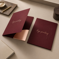 Precio de fábrica Personalizar Diseño Imprimir LOGOTIPO A4 Cartón colorido Moda Documento Carpetas de archivos para oficina de negocios