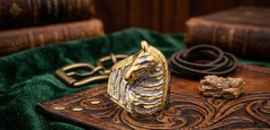 Bague classique plaquée or pour homme, bijoux élégants en cuivre et laiton de haute qualité, cadeau pour mari, petit ami, père - Product Image 2
