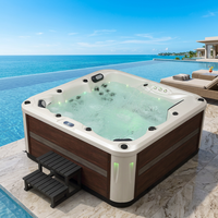 Jacuzzi Exterior Grande para Hotel, Moderno, para 6 Personas, con Calefacción de Temperatura Constante y Función de Desinfección con Ozono