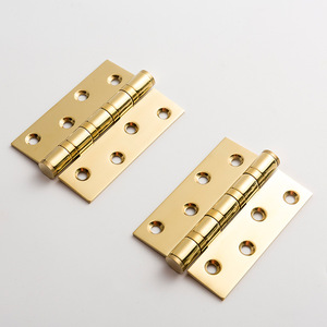 บานพับหน้าต่างสแตนเลส 304 สีทองเงา 6 รู เปิดได้ 180 องศา สำหรับประตูไม้และโลหะ - Product Image 4