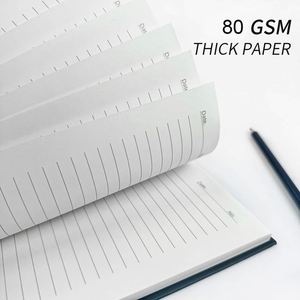 Custom Book Printing PU Leather Hardcover 100 Sheets A5 Fitness <b>Journal</b> Workout Planner - Product Image 2