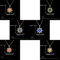 Collier Totem Soleil pour Femme, Best-seller International, Style Européen et Américain, Pièce de Créateur, Pendentif Délicat Micro-pavé