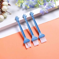 Brosse de nettoyage de clavier légère bleu ciel Bonita, en nylon écologique, style raclette, avec logo personnalisé et manche en plastique