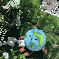 Porte-clés mignon en peluche Terre, pendentif planète de dessin animé, breloque souple pour sac, mini globe pour sacs à dos, voitures, cadeaux