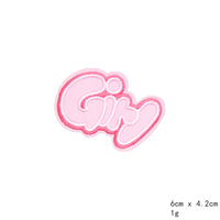 Gros fer sur rose fille vêtements Patch Applique album à faire soi-même feutre tissu broderie patchs