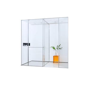 Puertas Corredizas de Ducha para Esquina de Baño, Estilo Hogareño, Marco de Acero Inoxidable, Vidrio Templado de Seguridad de 8 mm, Diseño Moderno de Forma Recta - Product Image 5