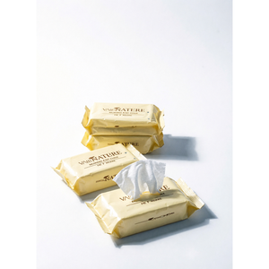 Lingettes nettoyantes Vainature, 9 lingettes, mini format de poche, pour tous types de peau, formule K Beauty, lingettes démaquillantes - Product Image 1