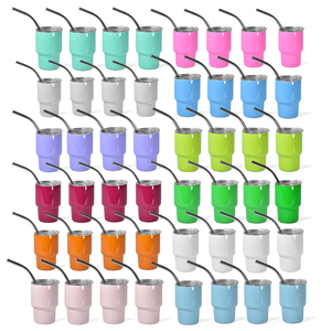 Vente en gros <span class=keywords><strong>de</strong></span> verres à shot miniatures <span class=keywords><strong>de</strong></span> 3 oz, brillants, peints par pulvérisation, couleurs mélangées (non adaptés à la sublimation), 48 pièces/boîte - Product Image 1