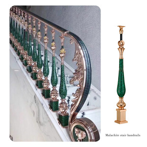 <span class=keywords><strong>Balaustrada</strong></span> <span class=keywords><strong>de</strong></span> escalera <span class=keywords><strong>de</strong></span> malaquita, piedras preciosas decorativas <span class=keywords><strong>de</strong></span> lujo para Interior - Product Image 1