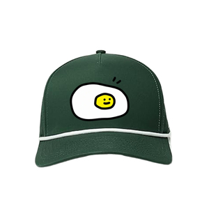 Casquette de Baseball de papa perforée verte avec logo imprimé personnalisé 5 panneaux corde non structurée imperméable et respirant en polyester découpé au laser - Product Image 3