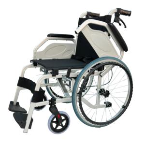 Aluminium Vierkante Buis Aluminium Rolstoel Met Handremmen, Rolstoelen Voor Volwassenen, Zelfrijdende Rolstoel - Product Image 2