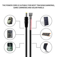 79 pouces/2M DC câble d'alimentation externe cordon de connexion de batterie pour Source d'alimentation batterie externe panneau solaire caméras de jeu de piste