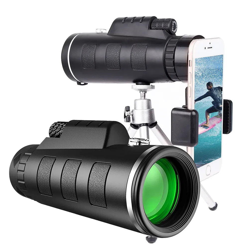 12x50 Large Lens Bird watching HD Sports Monocular With Tripod, Mini Long Range Hunting Telescope Monocular lens for phone