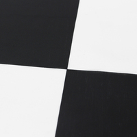 Drapeau à carreaux noir et blanc double face en polyester 100 %, style volant, 3x5 pieds, doux, en stock