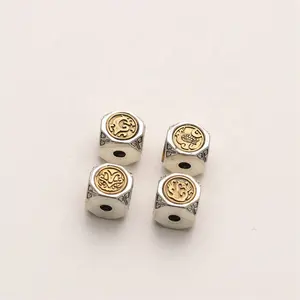 Wholesale Copper plating ancient silver Individuality Spacing Beads Diy Bracelets Making Spacer Bead Connector Accessories